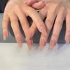 10 Stück Nude Handgemacht Gradient Französisch Mandel Klar Kristall Press-On Nägel Full Cover Falsche Nagelspitzen Maniküre