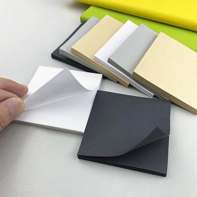 50 Sheets Blank Kraft Paper Posted It Memo Sticker Notepad Notes Pads Notebook School Office Stationery Posits Message Sticker