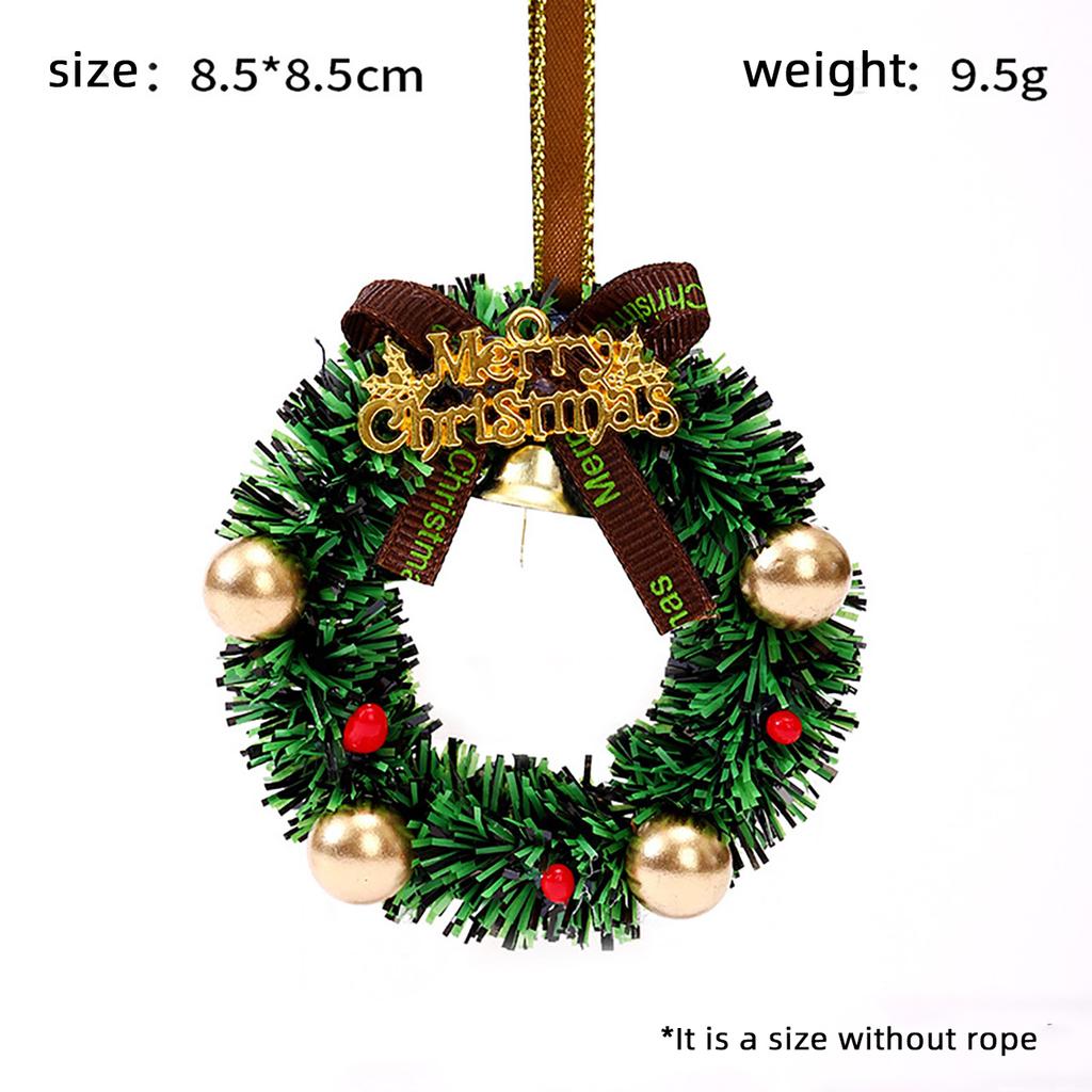 Christmas Tree Decorations Three-dimensional Ornaments Bells Atmosphere Window Display Hanging Decoration Mini Christmas Wreaths