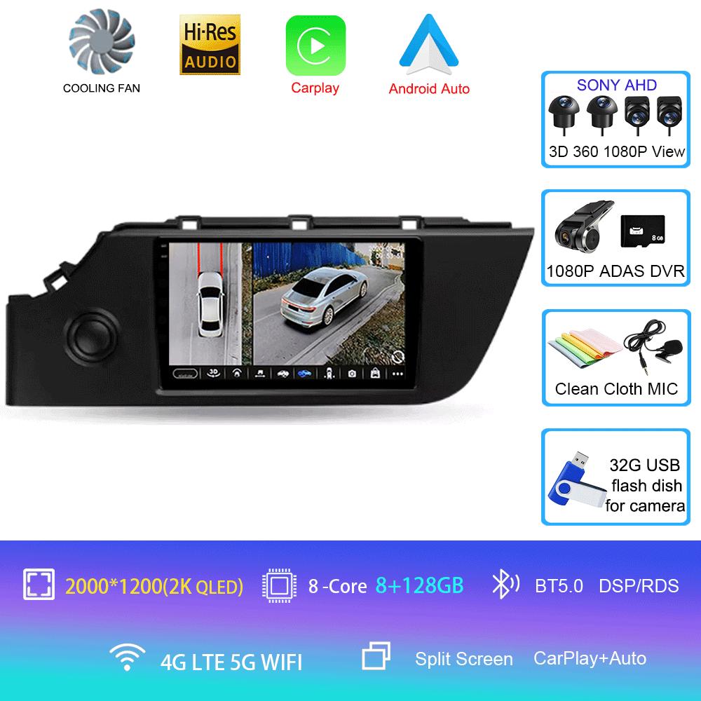 Android 14 Car Radio For Kia RIO 4 2016 - 2020 Multimedia Video Player Navigation Stereo GPS