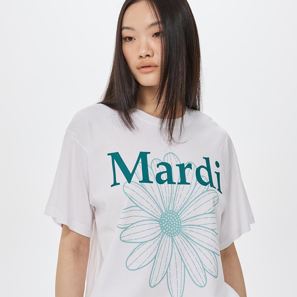 [mardimercredi] Футболка Flowermardi Duo Белый Шалфейный Зеленый