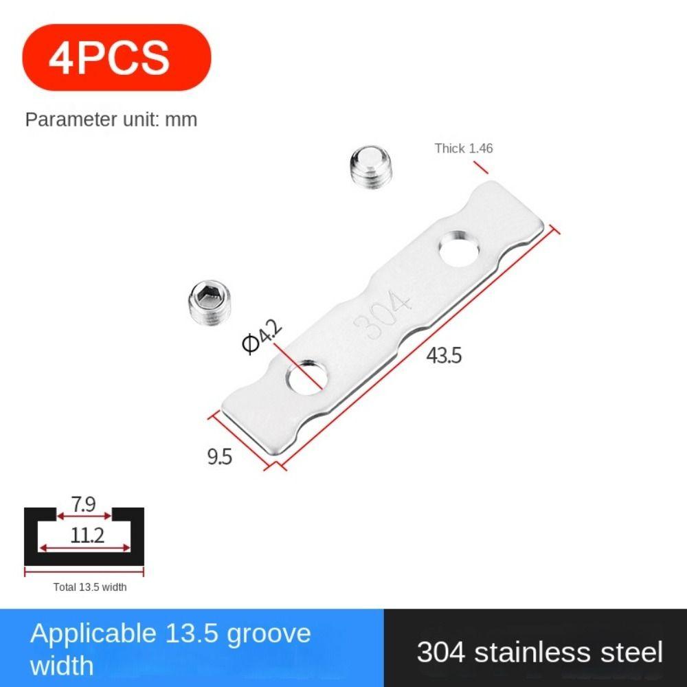 

4PCS Stainless Steel Wind Support Limit Plate Non Punching Window Opening Accessories Window 13.5mm