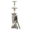 VidaXL Arbre à chat avec griffoirs en sisal 138 cm Gris 170578
