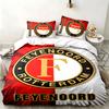 Feyenoord Rotterdam Set de 3 piezas Perfecto para uso en el dormitorio Cómodo juego de cama incluye una funda nórdica y dos fundas de almohada Ideal regalo de cumpleaños o Navidad