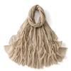 Muslim Cotton Rayon Hijab Solid Color Plain Scarf Women Soft Cotton Viscose Thin Voile Shawl Remove Edge Headscarf Turban
