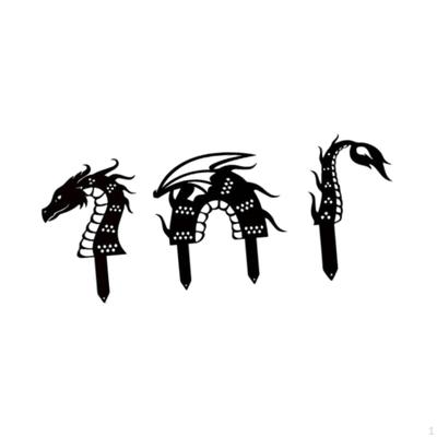 Dragon Metal Decorative Garden Stakes Outdoor Decoration for The Aurthof