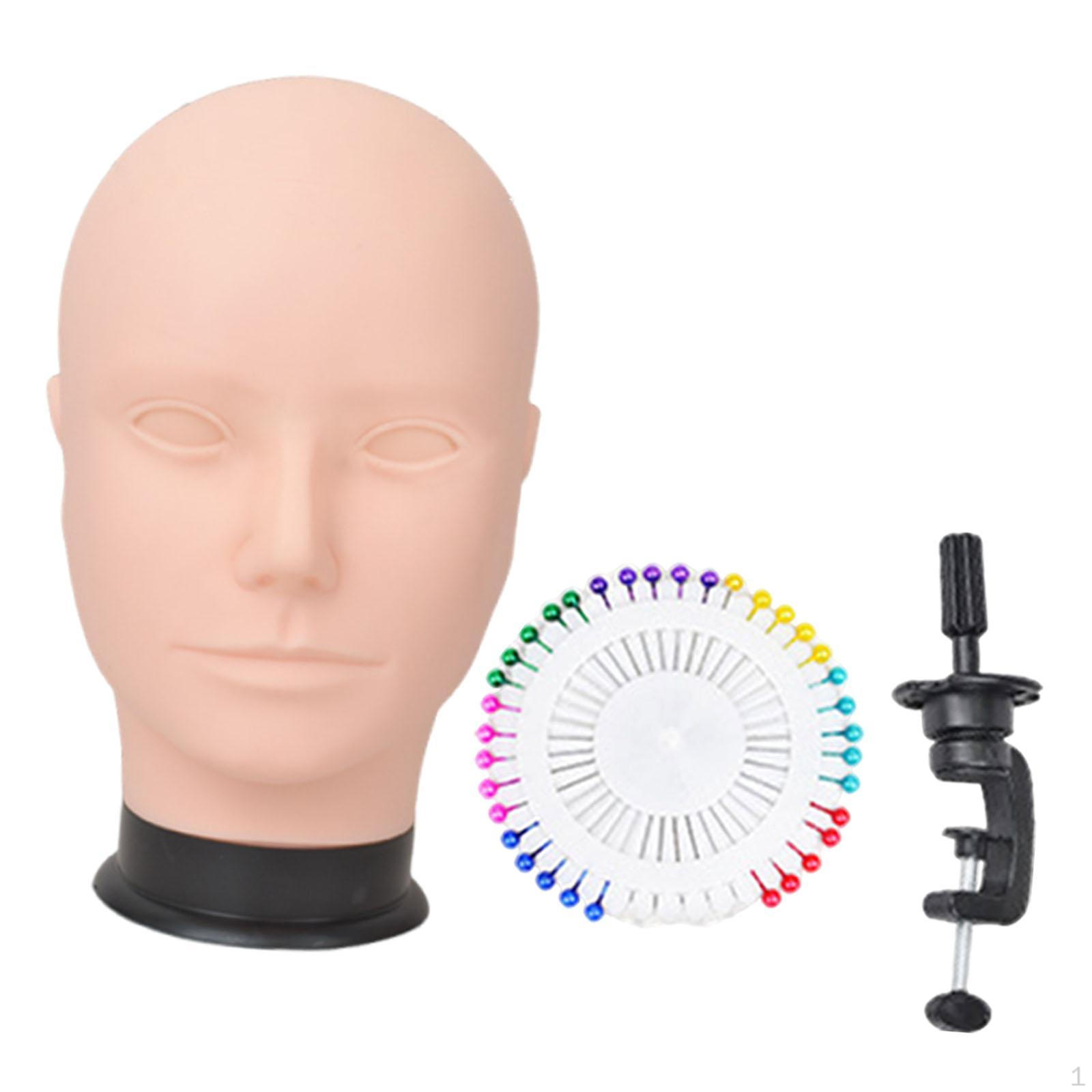 Лысый манекен-голова для косметологии, тренировочные головы для париков, многоцелевой, универсальный для создания причесок no Makeup