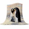 Penguin Blanket Soft Plush Blanket Lightweight Digitally Printed Flannel Blanket For Sofa Bed