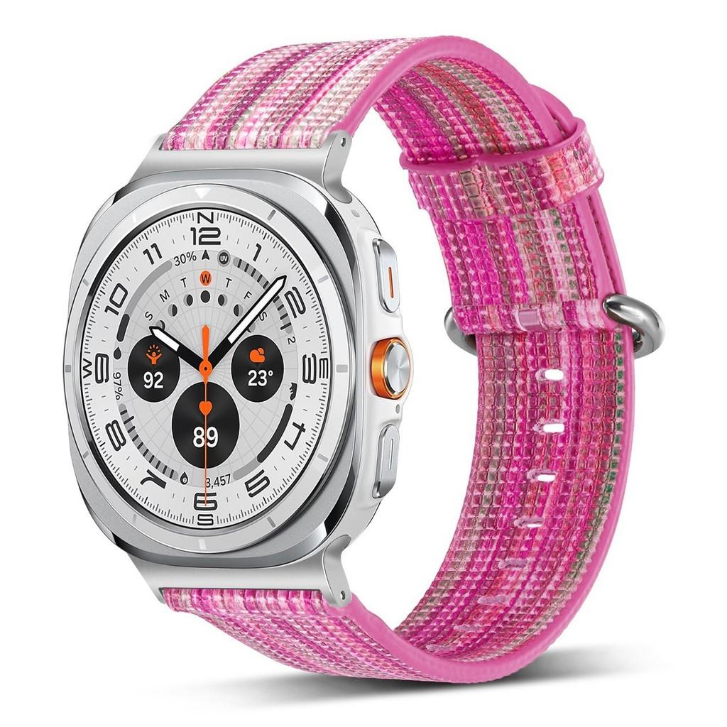 

New Embossed Leather watch strap for Samsung galaxy watch 8 classic 46mm Soft band for galaxy 8 40 44mm women bracelet wristband Galaxy 8classic 46mm розовый