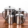 With Lid Stainless Steel Water Cup Portable Cold Drink Cup Gargle Cups Coffee Mug  Office Use