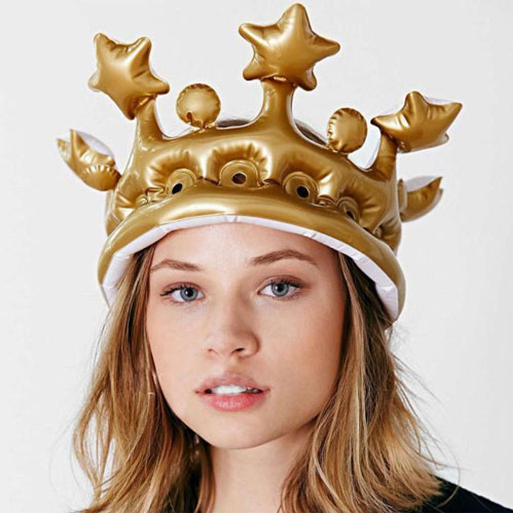 Aufblasbare Kinderkrone Unisex PVC Wiederverwendbar Cosplay Kinderkrone Dekoration für Party Auftritt Kleine Größe