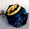 1pc Batman's Handsome Back Automatic Folding Umbrella - Compact 8-Rib Design, Durable Plastic & Iron1221L