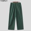 INCERUN Summer 2PCS Men Lapel Short Sleeve Shirts Long Suits Trousers Sets
