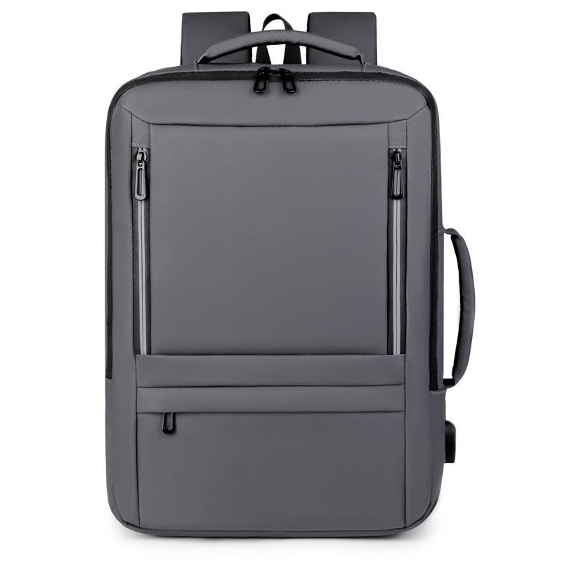 

Business Travel Large Capacity Backpack with USB Interface Expansion for Outdoor Lightweight Travel Waterproof Backpack сірий колір