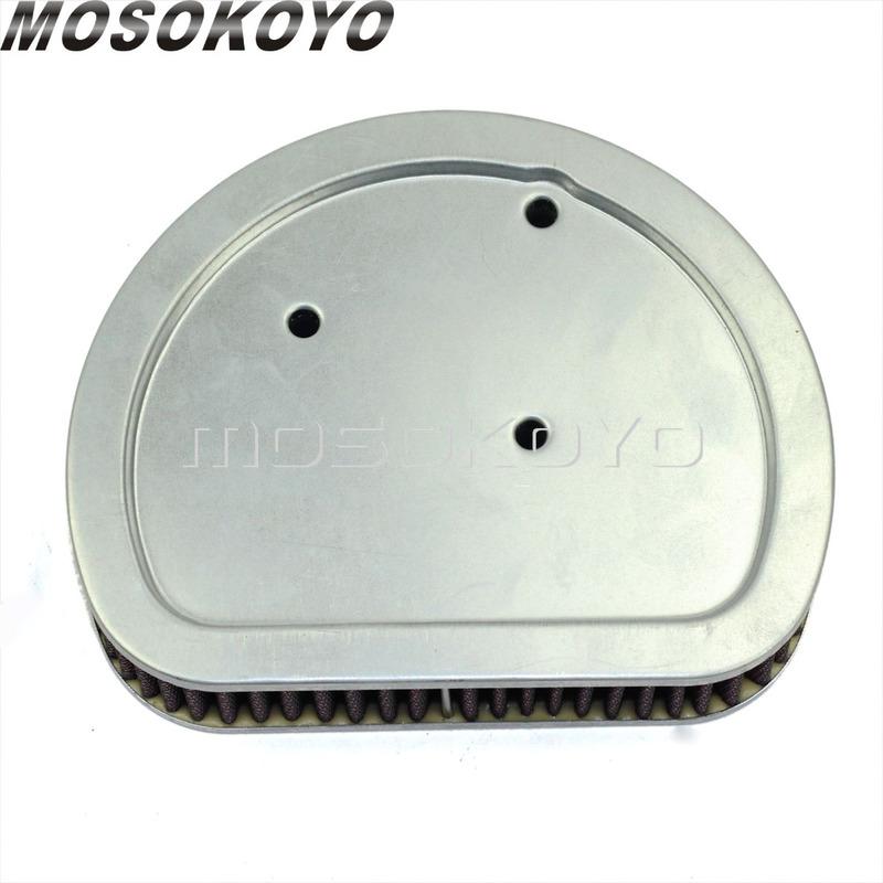 Red Blue Motorcycle Air Filter High-Flow Air Cleaner Intake for Harley FXSB FLST FXST FXD Softail Dyna Fat Boy Fat Bob 2007-2015