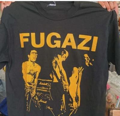 Vintage Fugazi Punk Band Retro Style Schwarzes Unisex T-Shirt