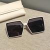 New Vintage Large Frame Sunglasses Women'S Brand Designer Square Sun Glasses Women Travel Fashion Eyewear Uv400