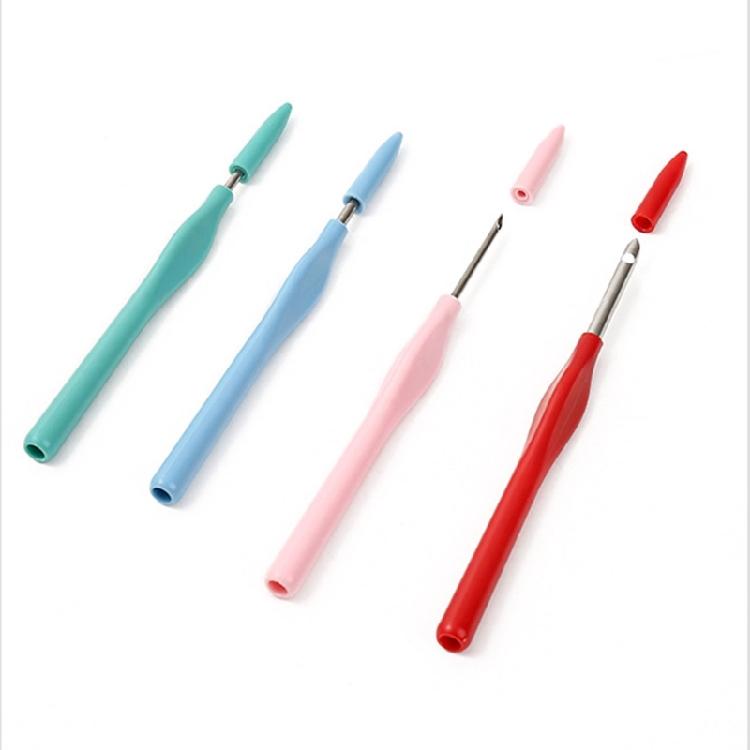 Pack Of 4 Punching Needle Embroidery Pen 2.5/3/3.5/5.0mm Needle Head for Beginner Hobbyists Embroidery Stitching Craft