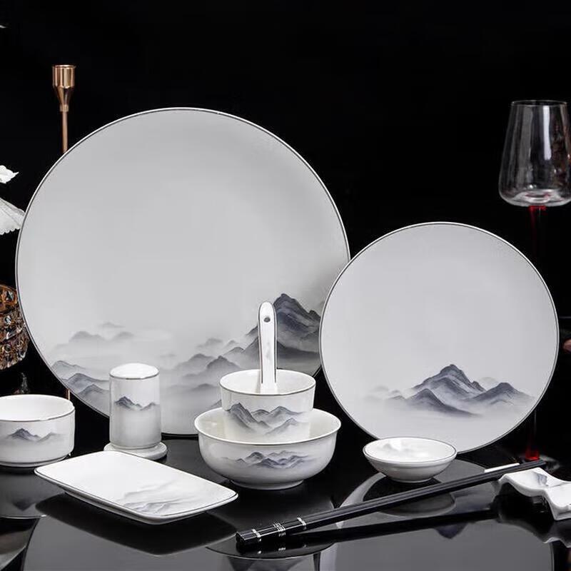 New Chinese Style Ceramic Tableware Set