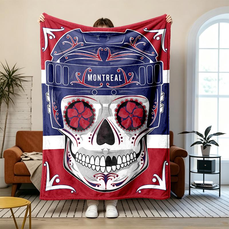 Montreal Canadiens Soft and comfortable flannel Suitable for sofas living rooms outdoor camping travel and also makes a great anniversary gift