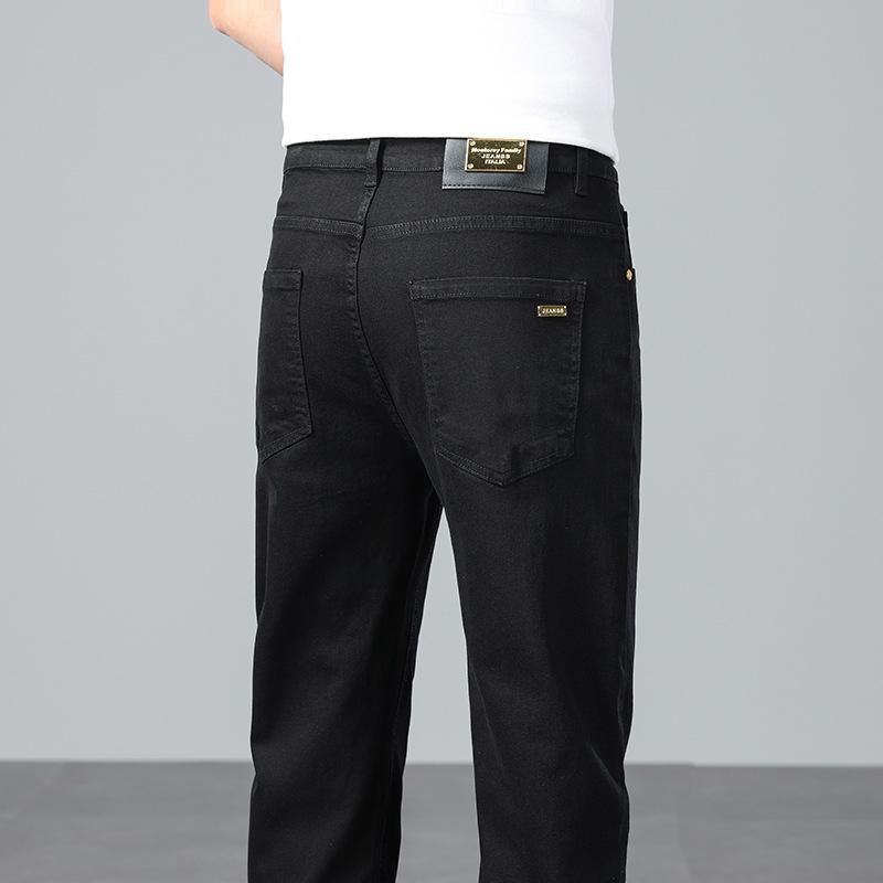 Fashionable Denim Trousers Stretch-Fit Long Trousers New Arrival Versatile Casual Men's Trousers