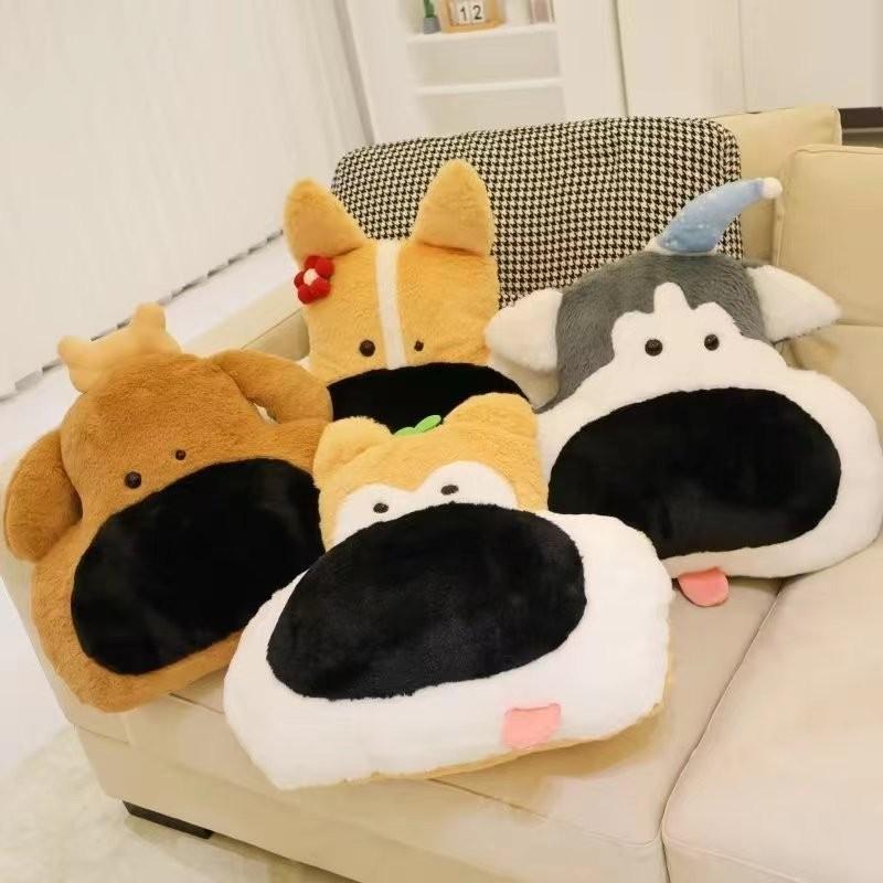 Dog Nose Big Cushion Husky Throw Pillow Car Pillow Plush Toy Soft Doll Fill