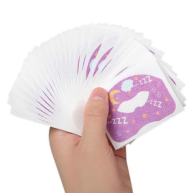 30Pcs Breathing Correction Patch Shut Up Patch Orthosis Tape Kids Cartoon Anti-Snoring Stickers Sleeping Closed-Mouth Stickers