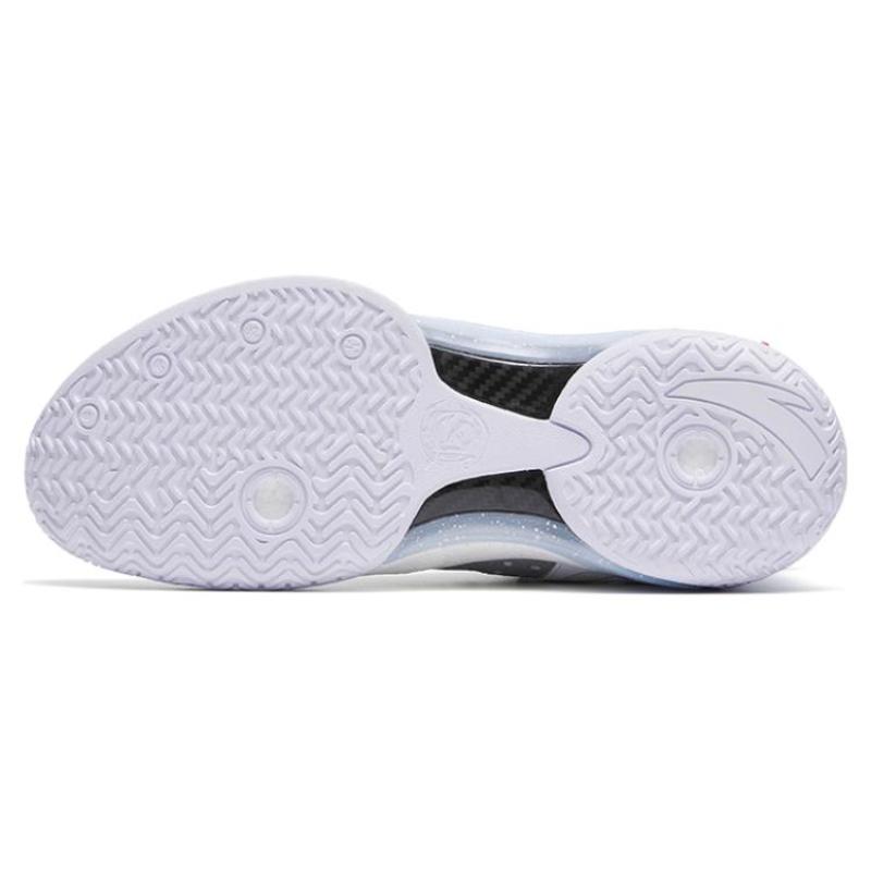 Anta Shock Wave 4 Shock Absorbers Slip Resistant Abrasion Resistant Low top Basketball Shoes Men's Blue White Sneakers 112311106-2