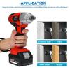 128VF 13800mAh Multifunctional Lithium Battery Electric Wrench Infinitely Variable Speed Electric Impact Wrench Woodworking DIY