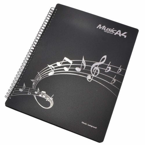TKY Music File, Band File, Music Score File, Music Score Holder, Ring-Type Storage, Organizer, Writing, A4 Size (Black)