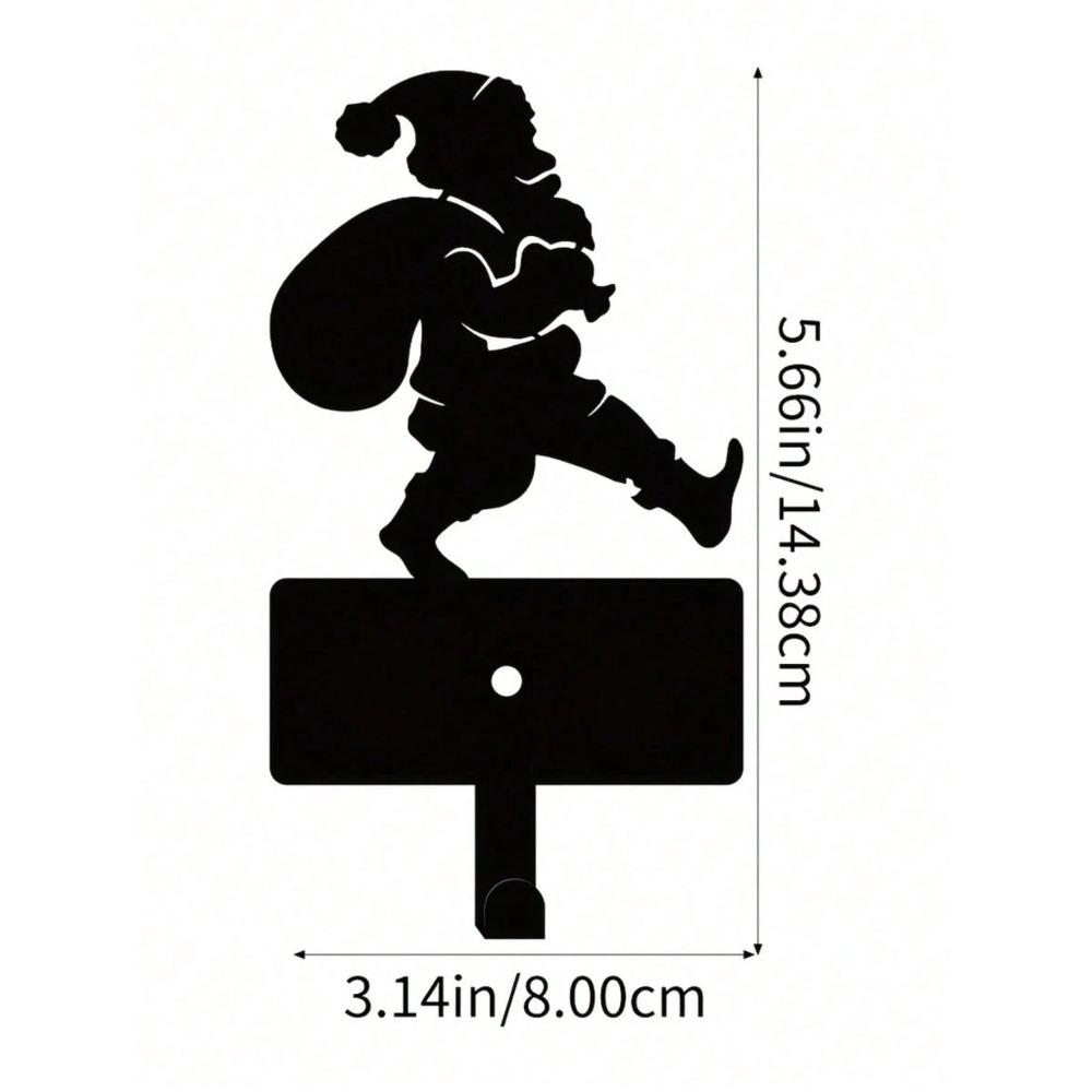 

Metal Santa Hook for Christmas, Wall Door Backpack Hanger, Key Holder Belt Organizer, Durable Festive Home Decor Accessory TY3588- разноцветный