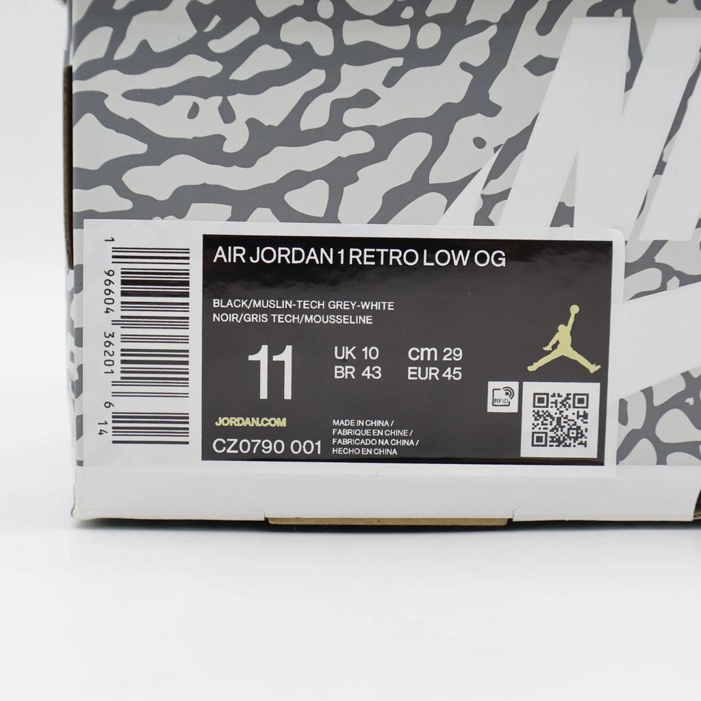 CZ0790-001 Nike Air Jordan 1 Retro Low OG Black Cement Muslin Tech Grey (Men's)