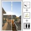1 Set  Auto Closing Magnetic Door Curtain, Heavy Duty Polyester Mesh for Fly Mosquito Proof, Summer Ventilation with Fresh Air