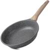 24cm Non-stick Frying Pan, Stone Pans, Granite Coating, Omelet Pan Induction Pans. (grey, 24cm)