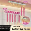 Non-Marking Suction Cup Hooks Plastic Kitchen Storage Hooks Practical Towel 6 Head Hooks  Bathroom