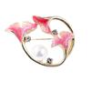Fashion Oil Drop Alloy Trumpet Flower Pearl Brooch Female Anti-glare Pin Accessories Exquisite Hypoallergenic Luxury Enamel Brooch Long-Lasting Color