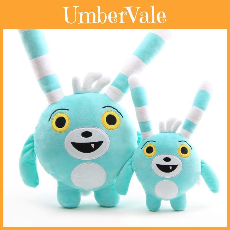 Schattige Blauwe Konijn Pluche Pop Abby Hatcher Bozzly Knuffel Voor Kinderen