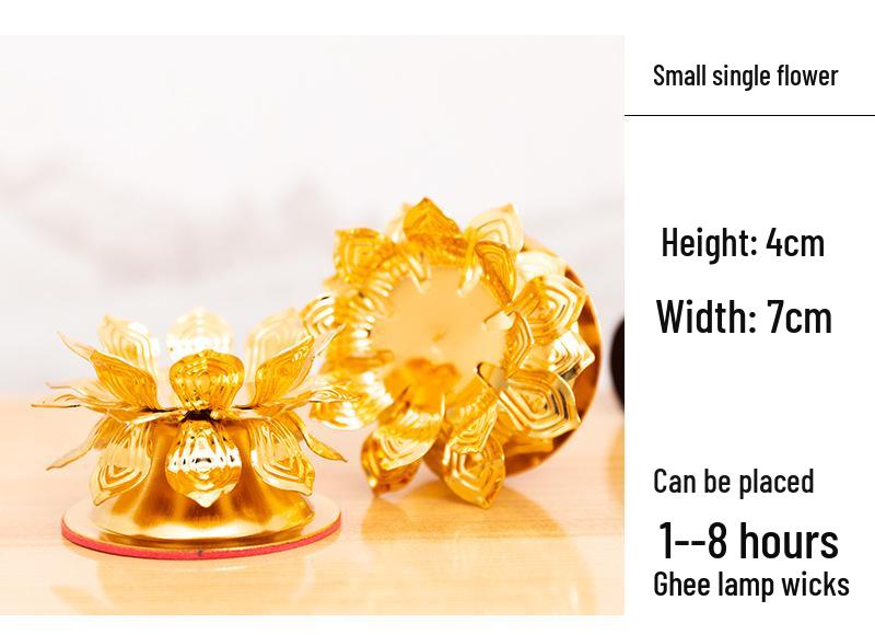 Seven Star Alloy Butter Lamp Stand and Holder for Lamp Shade, Home Use, Everlasting Candle Holder.