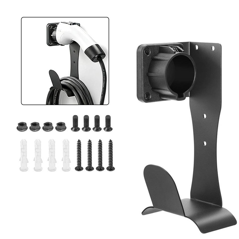 1 Pack EV Charger Cable Holder For J1772 Stainless Steel With Wall Mount Organizer Electric Vehicle Holder With Secure Fit