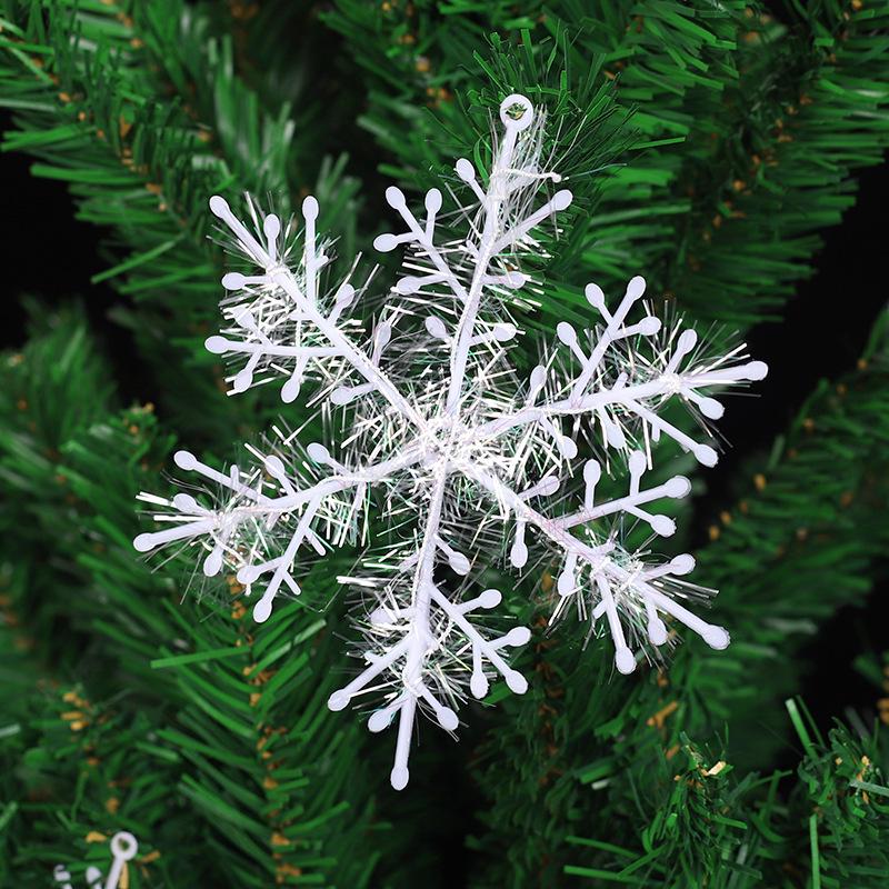 11cm Plastic Christmas Snowflake Ornaments - Pack of 3 Tree Decorations