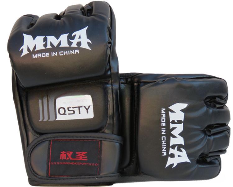 Half Fingers MMA Fighting Gloves Boxing Gloves UFC Professional Taekwondo Karate Muay Thai Training Workout Gloves for Men