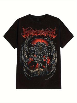 Brand of Sacrifice  Demon Wings Gothic Inspired Cotton Tee  Comfortable  Creepy Aesthetic with Skull  Bat Design