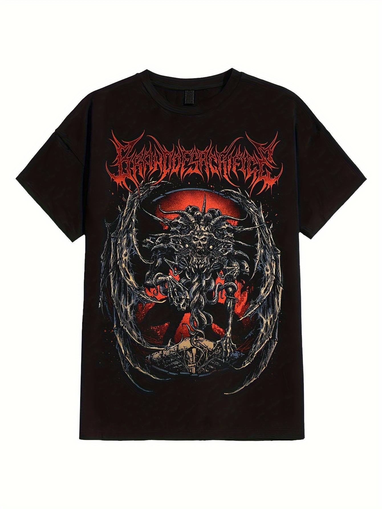 

2025 New DEPRAVED MURDER - THE GORGE Printed Unisex Street Fashion Trend Short Sleeved Pure Cotton Round Neck 4XL