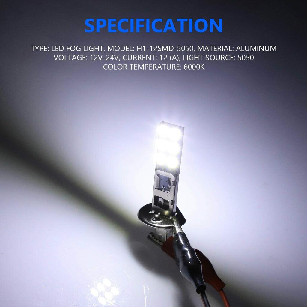 4 Pieces, H1 6000K Super White, 80W LED Headlight Bulb Kit, Fog Driving Lights