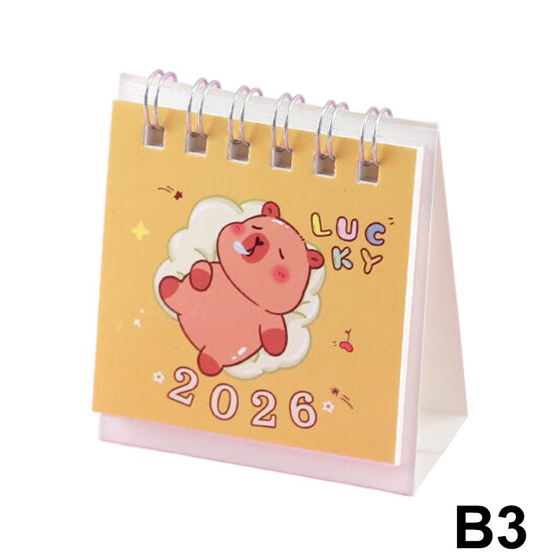 

Мини-календари 2026 Креативные настольные портативные дорожные календари с дизайнами бабочек и капибар Ежемесячный и еженедельный календарь-планировщик