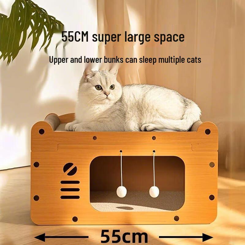 HANDUNYOU Vše v jednom škrabadlo a postel pro kočky