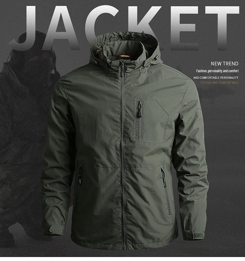 Men's Lightweight Windproof & Waterproof Jacket - Spring/Autumn Casual Breathable Windbreaker