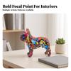 Adorable Dog Figurine | Lightweight Resin Construction, Compact Modern Design, Statue, for