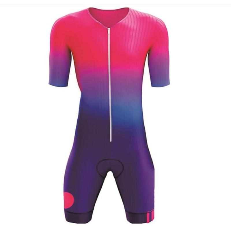 Herren Cycling Skin Suit Rennrad Zeitfahren Leistung Sommer Schnelltrocknend Kompressionspassform
