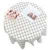 Table Cloth Waterproof Oil Proof Minimalist Fashionable Decorative White Plaid Tablecloth Table